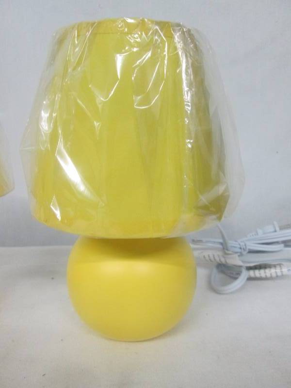 lot 71 image: Simple Designs Mini Globe Table Lamp 2-pk.
