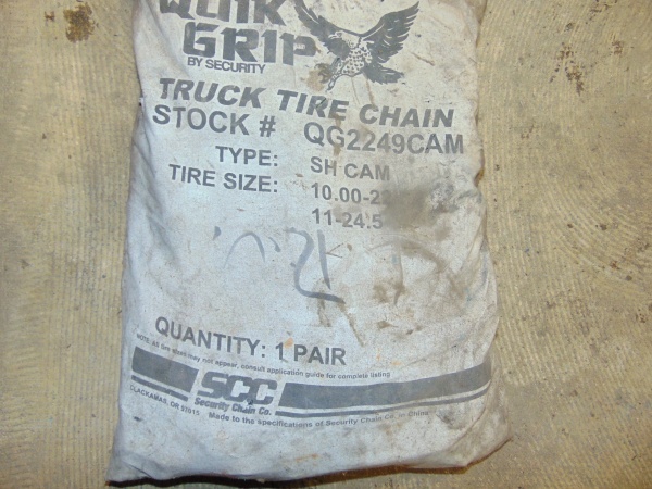 lot 116 image: (1) Pair Truck Tire Chains