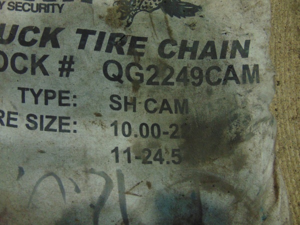 lot 117 image: (1) Pair Truck Tire Chains