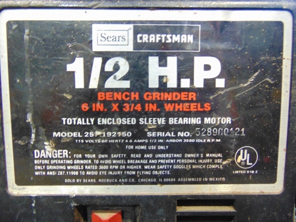 lot 156 image: 12 HP Bench Grinder