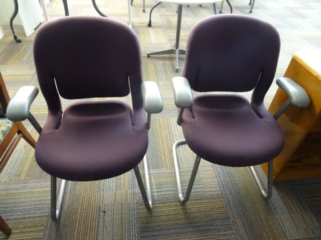 lot 21 image: 2 metal framed side chairs