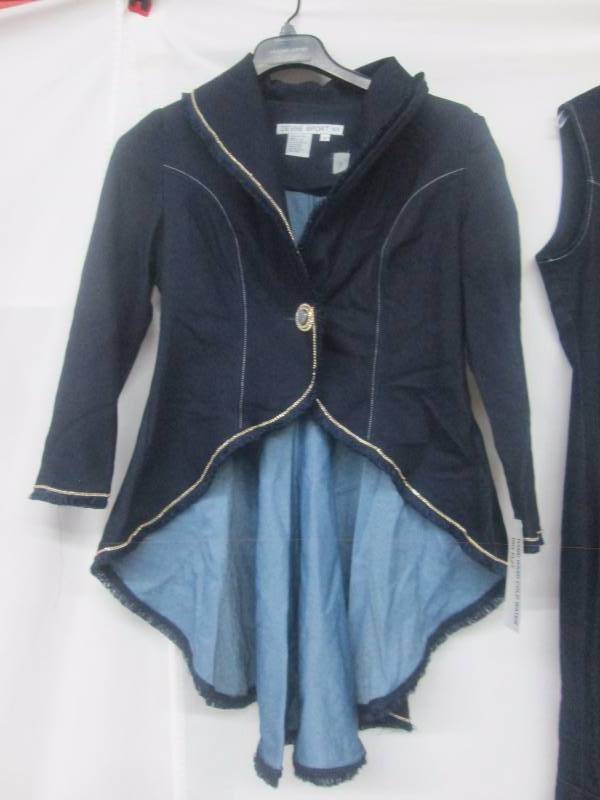 lot 179 image: Divine Sport Devine 2-pc. Denim Peplum Jacket Dress