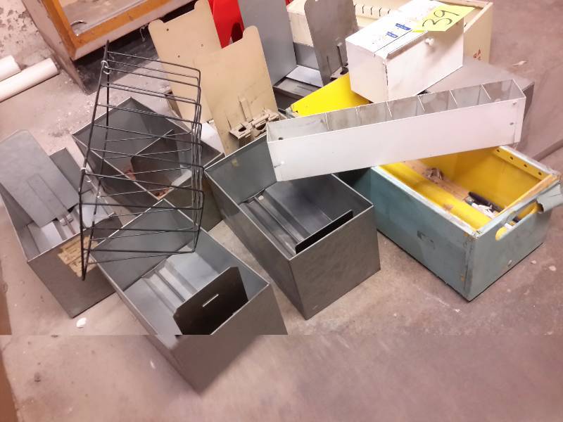 lot 39 image: Selection of Metal Drawers and storage boxes