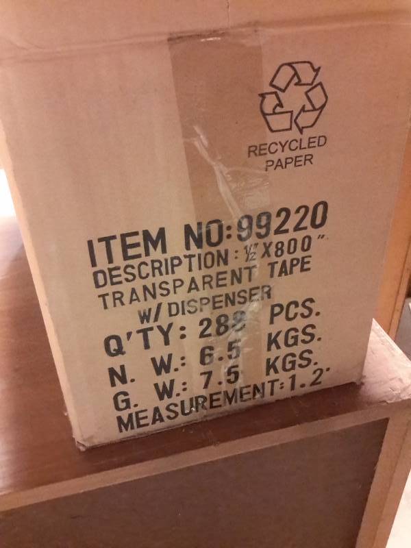 lot 75 image: Full case of tape as shown..