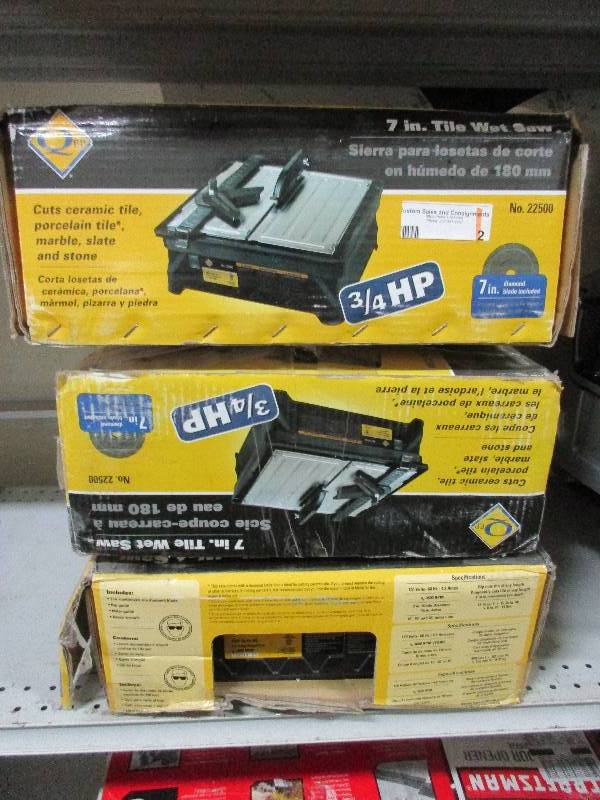 3 Qep 7 inch tile wet saws - NEW