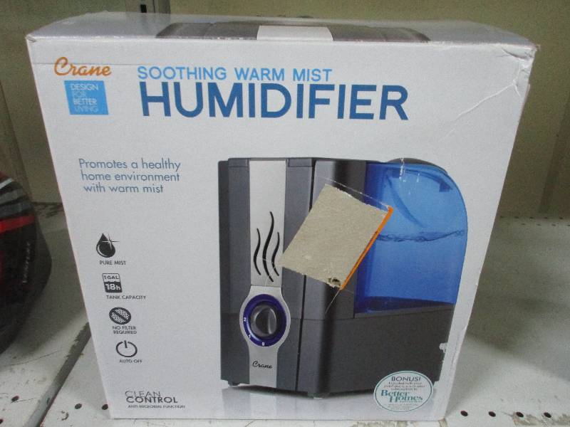 crane soothing warm mist humidifier