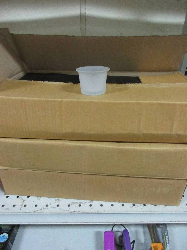 3 cases of glass tea light holders