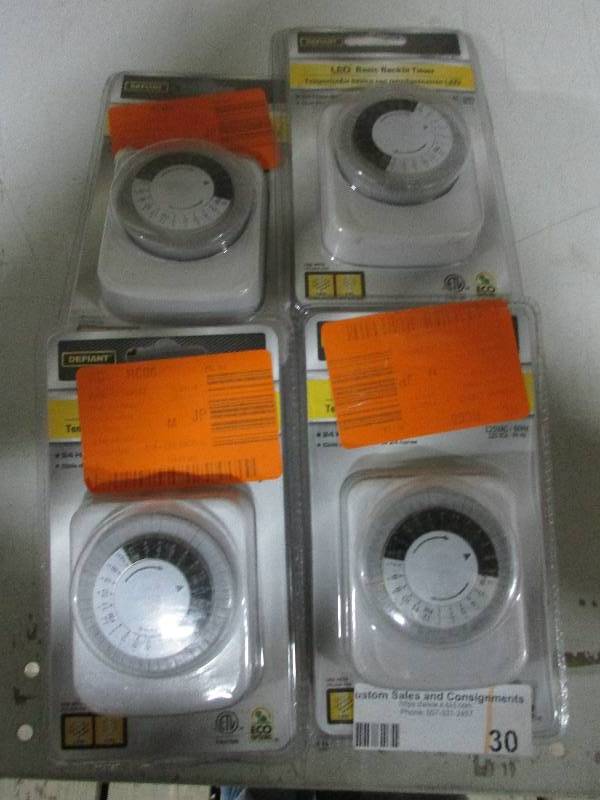 4 plug in timers LED back lit
