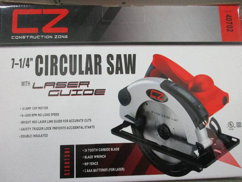 construction zone 7 14 circular saw with laser guide