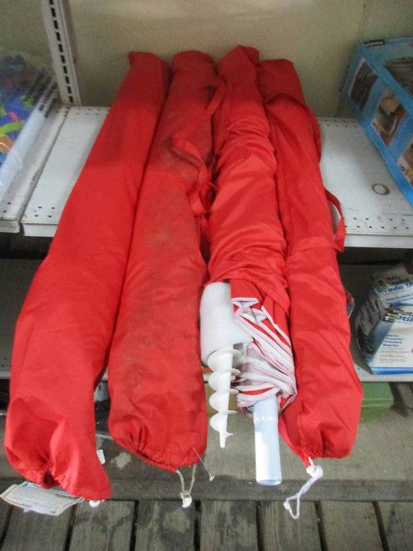 4 - 6.5 sun shades umbrellas - red in color