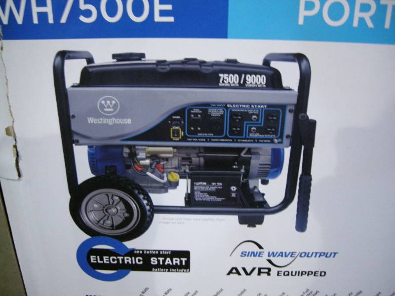 lot 4 image: Westinghouse 7500 Portable Generator