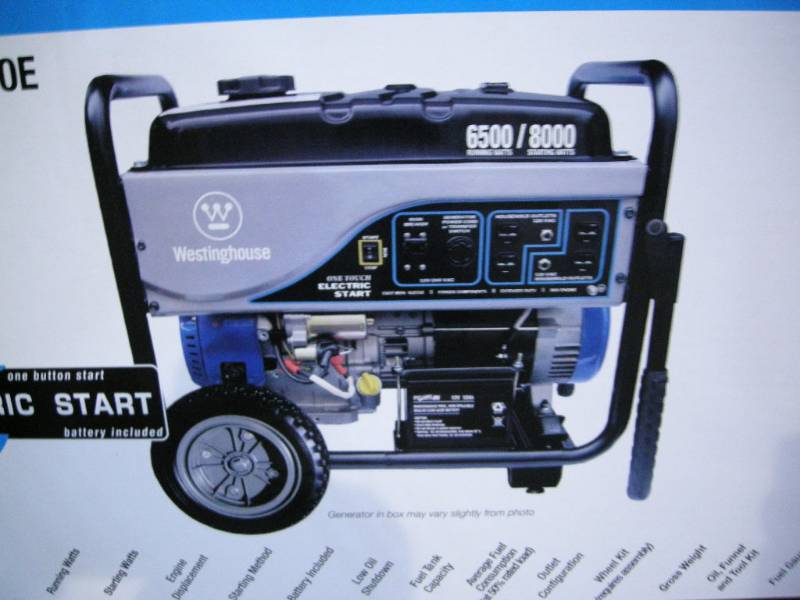 lot 55 image: Westinghouse 6500 Portable Generator