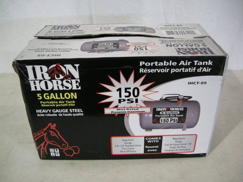 lot 20 image: Iron Horse 5 Gallon Portable Air Tank