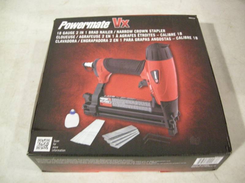 lot 38 image: Powermate VX 2-in-1 Brad NailerStapler Kit