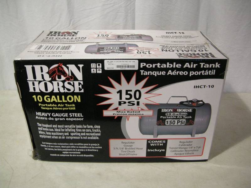 lot 74 image: Iron Horse 10 Gallon Portable Air Tank