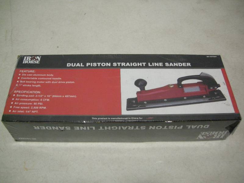 lot 120 image: Iron Horse Dual Piston Straight Line Sander