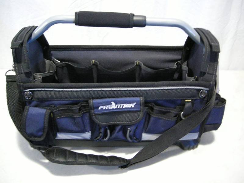 lot 121 image: Frontier Open Tool Tote with Rotating Handle