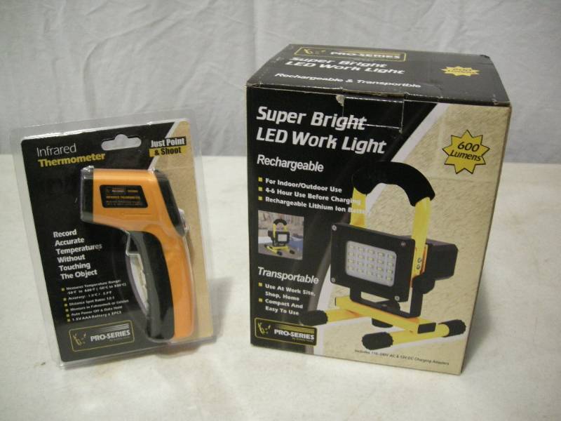 lot 140 image: LED Worklight  Infrared Thermometer