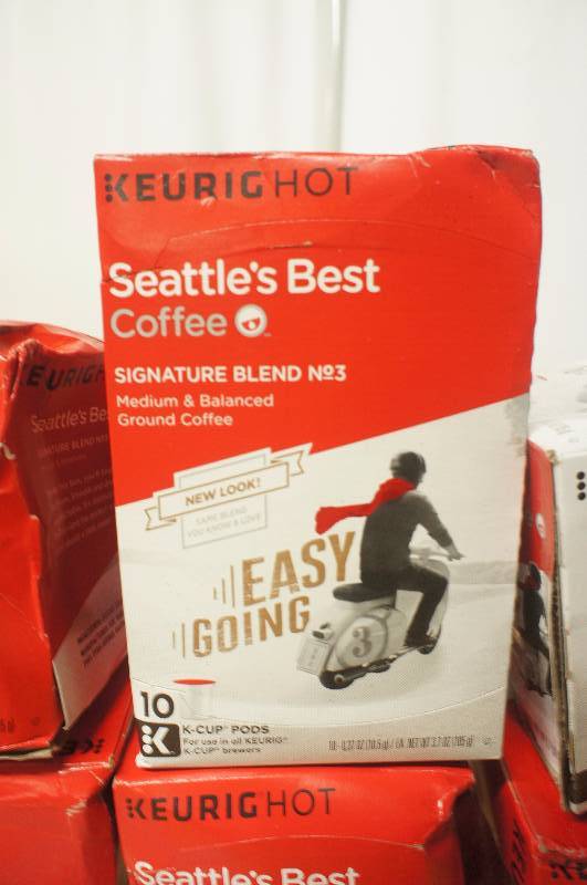 Lot of 8 Boxes of  Keuig Hot Seattles Best Coffee Signature Blend Medium Roast No 3 K-Cup Pods 10 K-Cup Pods Per Box - Exp 217