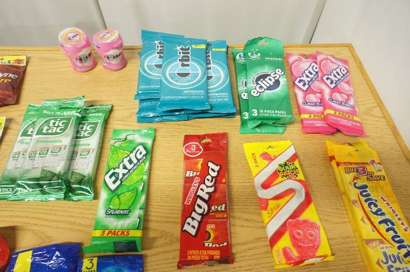 Large Lot of 40 Packs of Assorted Gum