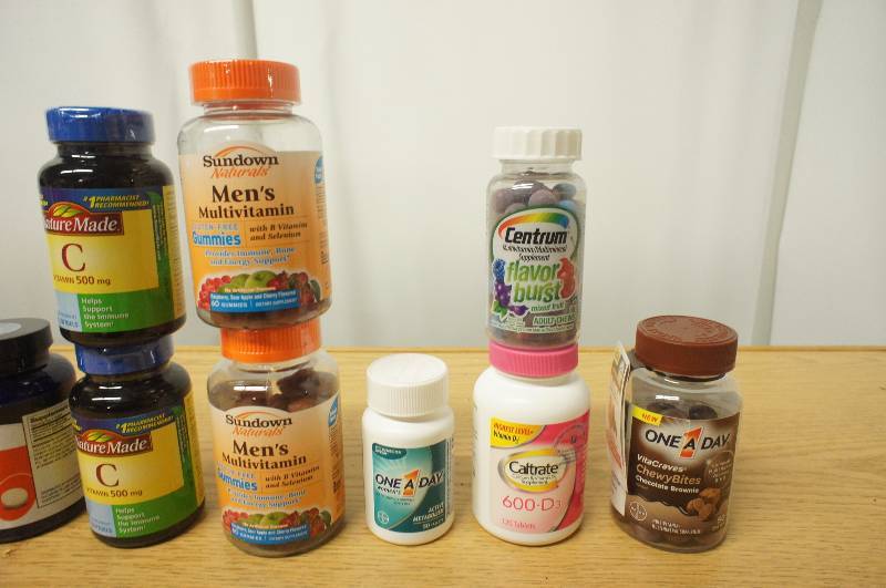 Large Lot of 16 Bottles of Assorted Vitamins