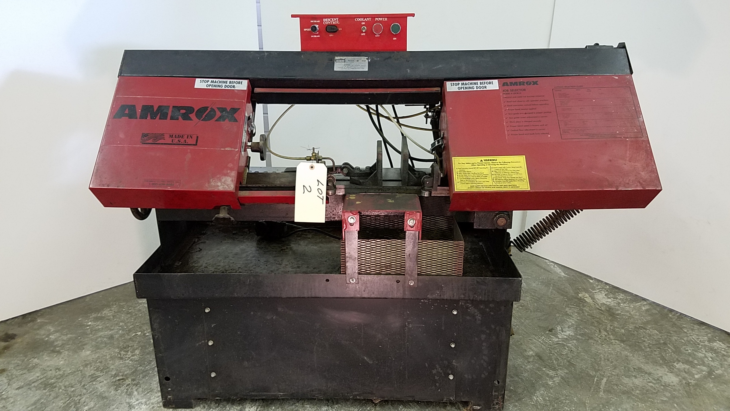 lot 2 image: Amrox Horizontal Band Saw