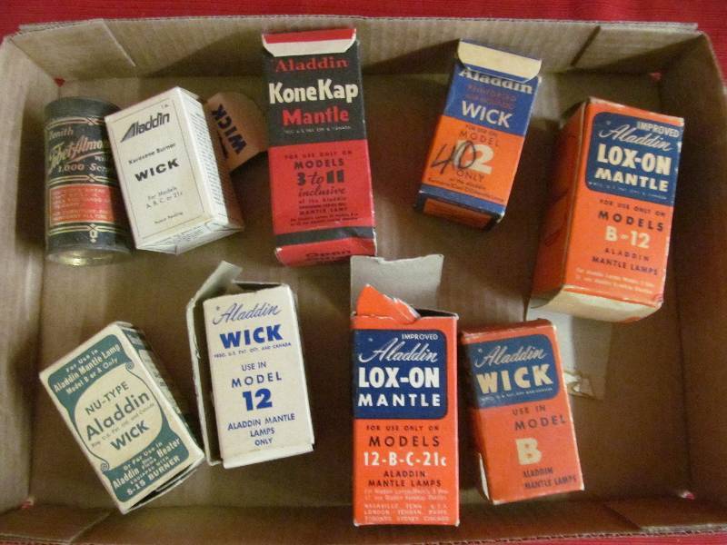 vintage mantle and wick boxes