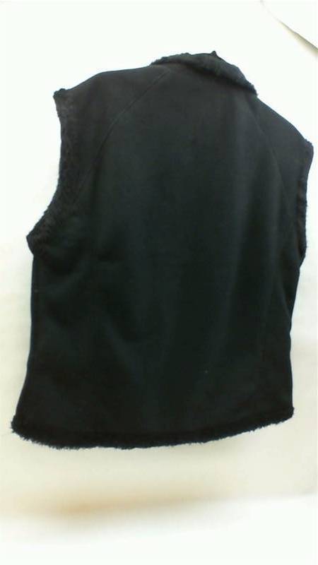 lot 62 image: Storm creek Black 100% polyester fuzzy vest Size XL