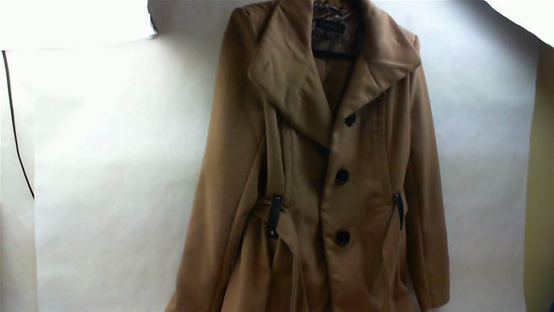 lot 4 image: Steve madden ladies tan pea coat NEW WITH TAGS SIZE MEDIUM
