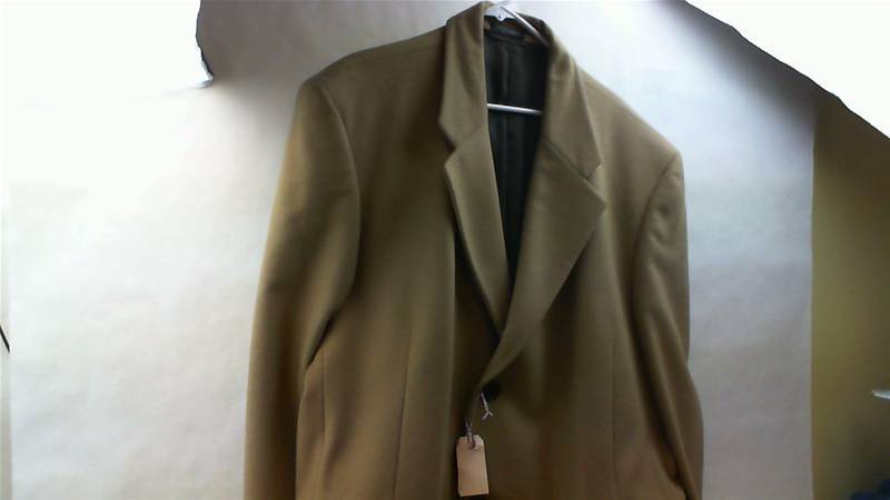 lot 10 image: Petrocelli Mens Full Length Tan 50% Wool 50% Pea Coat Cashmere Size XL