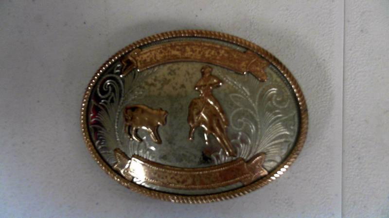 lot 442 image: Ornate Nickle Silver Belt Buckle
