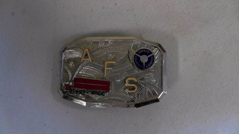 lot 444 image: AFS Safety Courtesy Dispatch Vintage 50s Belt Buckle