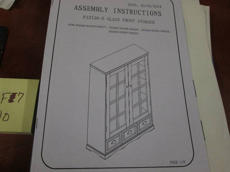 Teal Glass Front Storage open box R...