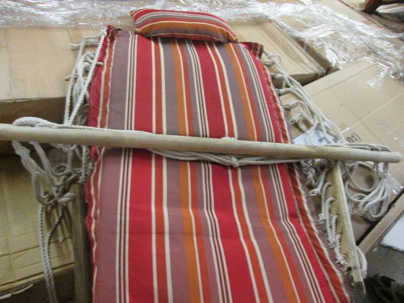 Hanging Chair with Cabana-Striped P...