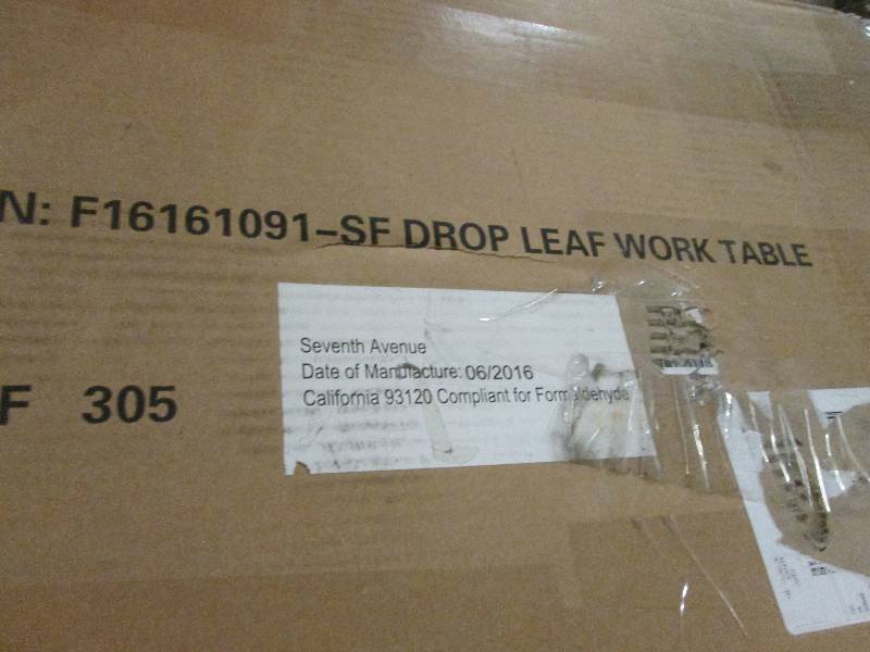 Drop Leaf Work Table open box Retai...