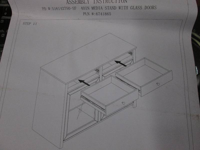 Glass Door Media Stand open box Ret...