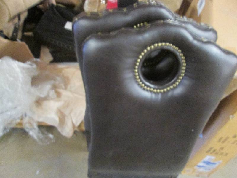 Lot of 2 Nailhead Dining Chairs ope...