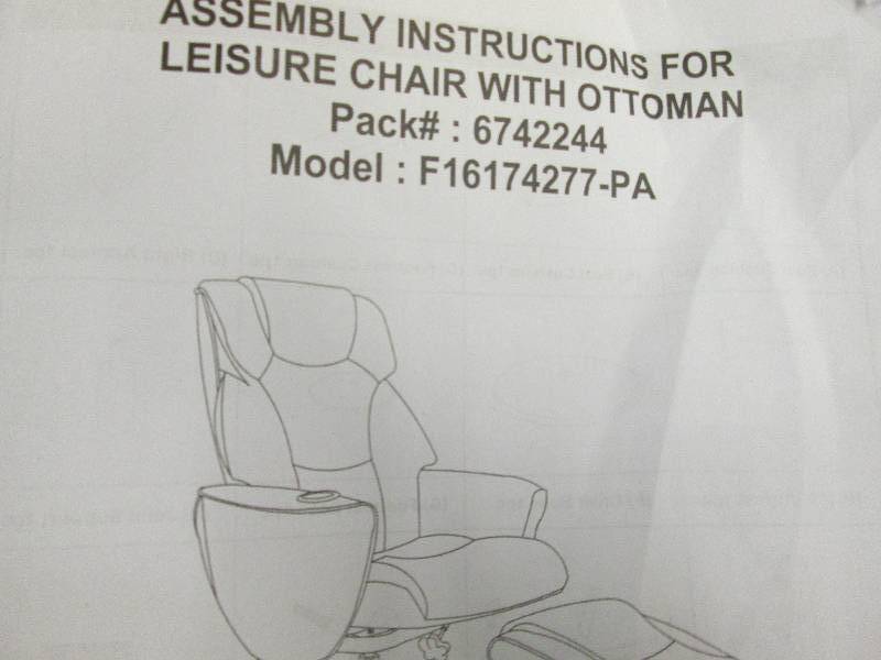 Leisure Chair and Ottoman with Meta...