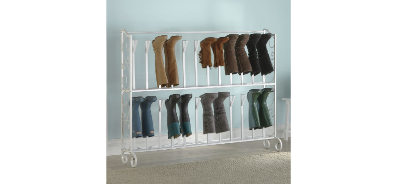 2-Tier Scrolled Boot Rack open box ...
