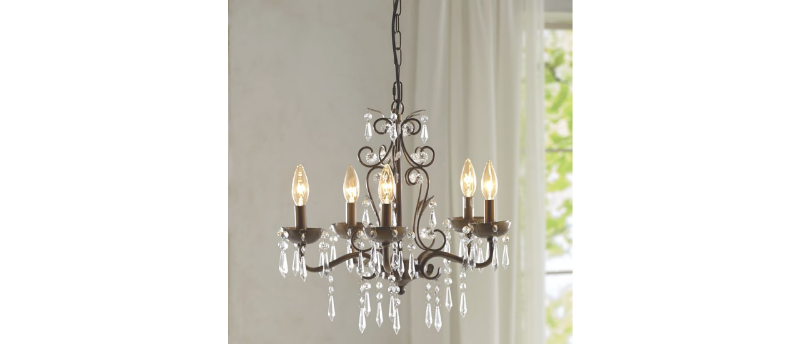 Rustic Gold Chandelier open box Ret...