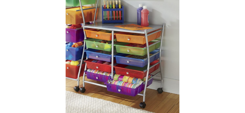 10-Drawer Wide Multi-Color Storage ...