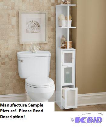Bath Thin Man Storage - White open ...