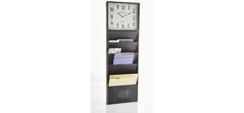 Wall File Clock open box, untested ...