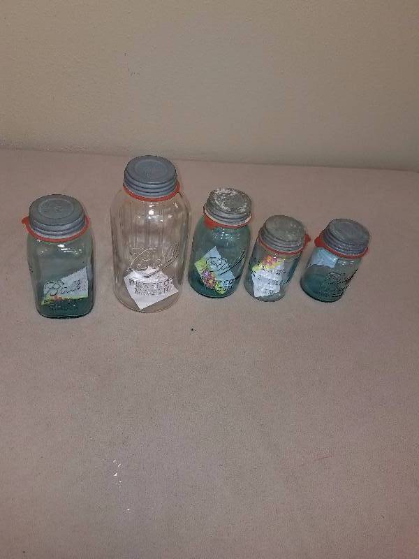 Mixed Tin Ball Mason Jar Lot