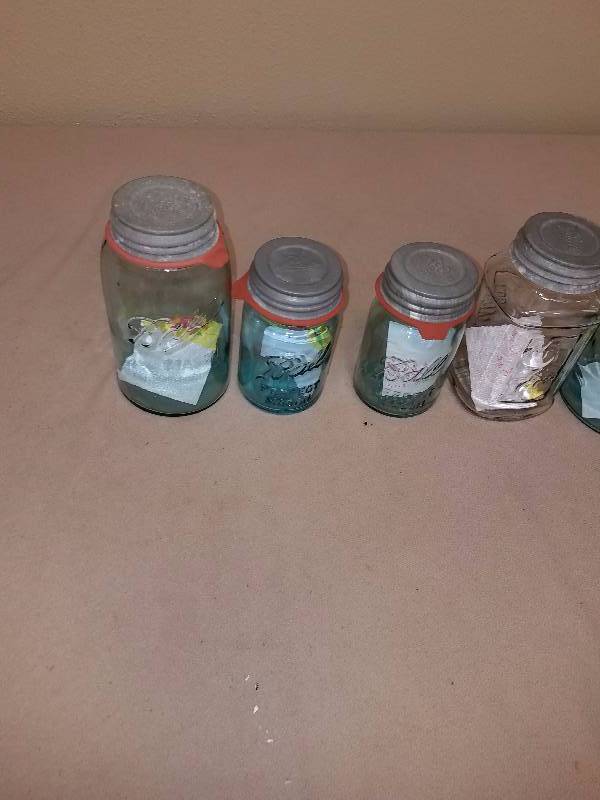 Mixed Tin Ball Mason Jar Lot
