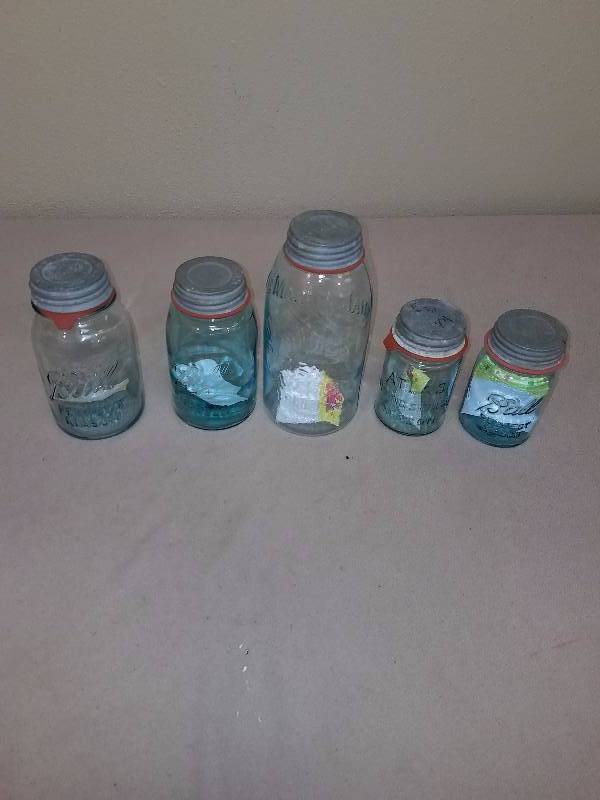 Mixed Tin Ball Mason Jar Lot