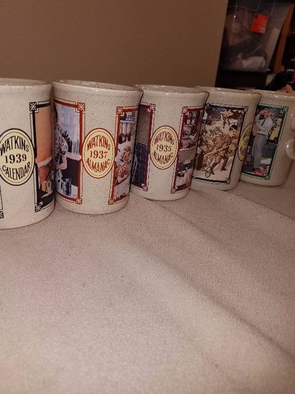 Lot of Watkins Coffee Mugs
