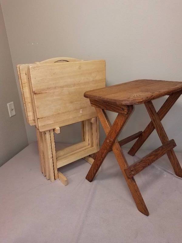 Wood Folding Trays