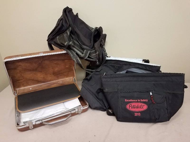 Briefcase and mixed bag lot