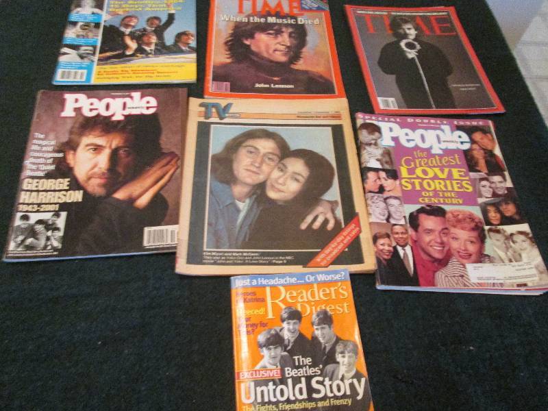 Lot of 7 Magazines with Beatles fea...